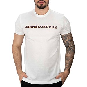 Camiseta Jeanslosophy Estampada Neon Branca