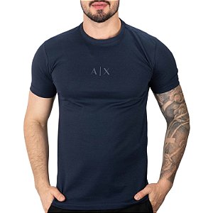 Camiseta AX Centralizado Azul Marinho