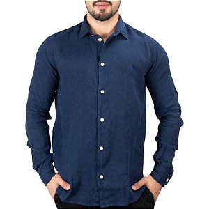 Camisa Reserva Linho Azul Marinho