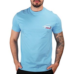 Camiseta Tommy Jeans Embroidery Azul