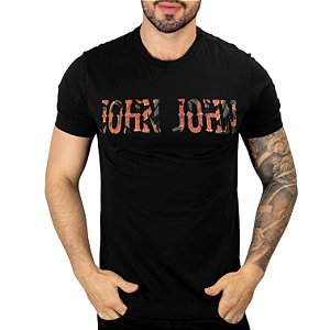 Camiseta John John Flowers Preta