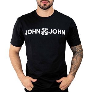 Camiseta John John Masculina JJ Logo Preta