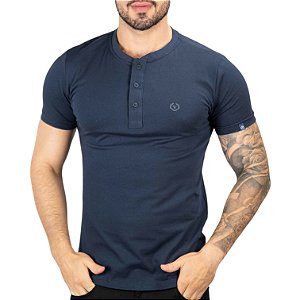 Camiseta Henley VersatiOld Azul Marinho