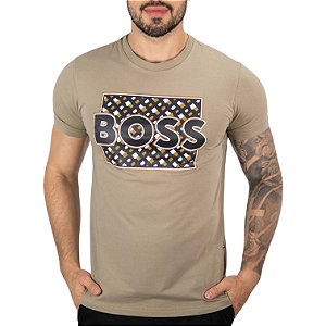 Camiseta Boss Monogram Cáqui