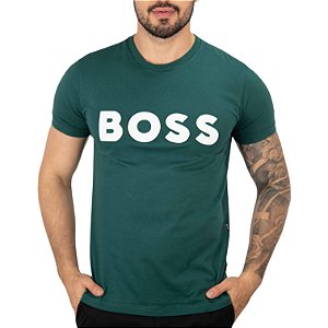 Camiseta Boss Patch Logo Verde