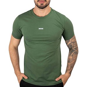 Camiseta Boss Mini Logo Central Verde