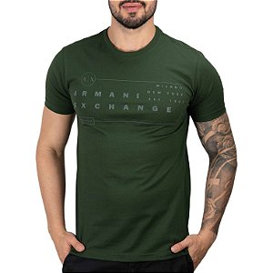 Camiseta AX Slim 1991 Verde Militar