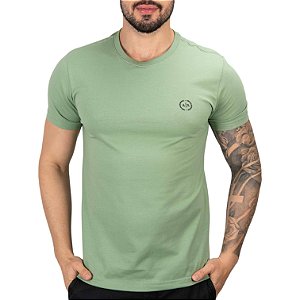 Camiseta AX Logo Verde Sálvia