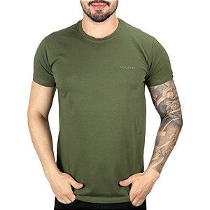 Camiseta Básica Versatiold Pima Cotton Verde Musgo