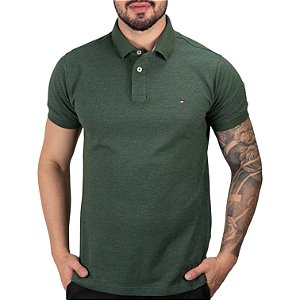 Camisa Polo Tommy Hilfiger Verde Mescla