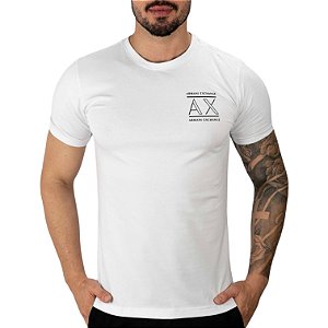 Camiseta AX Logo Lateral Branca - SALE