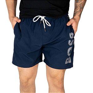 Shorts Beach Boss Risque Azul Marinho