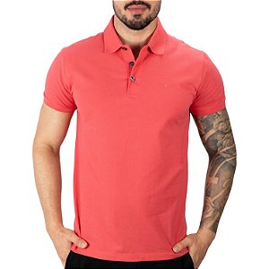 Camisa Polo Ellus Classic Coral