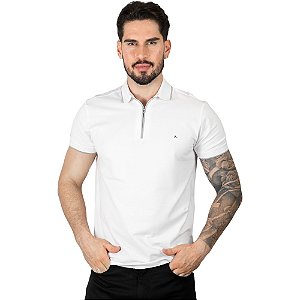 Camisa Polo Aramis Zíper Branca