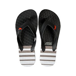 Chinelo Reserva Beach Listras Preto