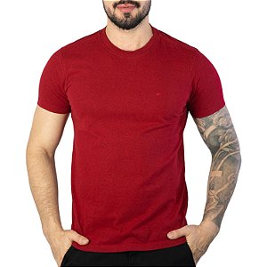 Camiseta Ellus Cotton Classic Bordô Mescla