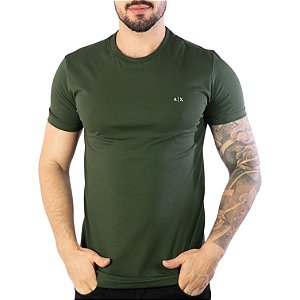 Camiseta AX Logo Verde Militar