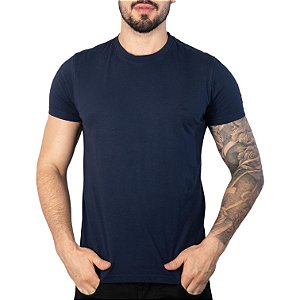 Camiseta Ellus Cotton Fine Aquarela Azul Marinho