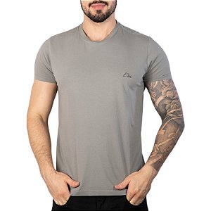 Camiseta Ellus Cotton Fine Aquarela Cinza