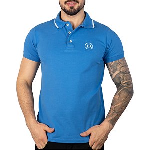 Camisa Polo AX Logo Azul