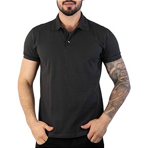 Camisa Polo Ellus Frisos Chumbo