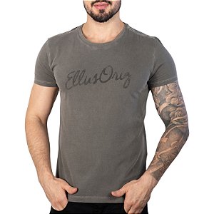 Camiseta Ellus Cotton Washed Cinza