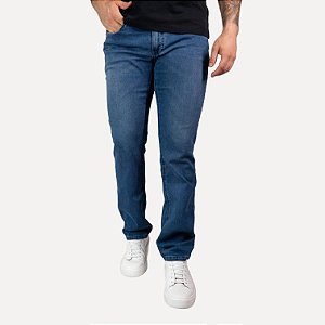 Calça Jeans Calvin Klein Slim Moletom Azul