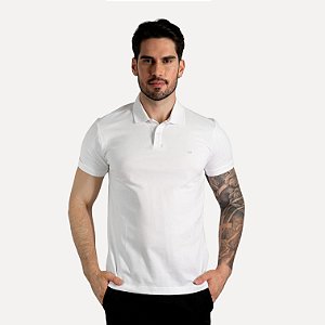 Camisa Polo Calvin Klein Básica Branca