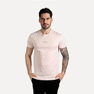 Camiseta Calvin Klein Flamê  Rosa Claro