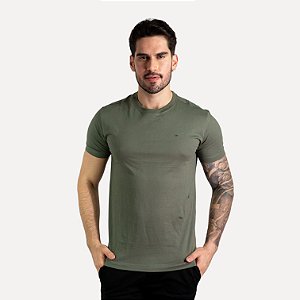 Camiseta Calvin Klein Básica Verde Militar