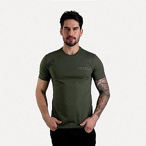 Camiseta AX Estampa Gráfica Verde Musgo