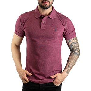 Camisa Polo Bordô RL Mescla