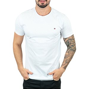 Camiseta Tommy Hilfiger Básica Branca