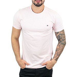 Camiseta Tommy Hilfiger Básica Rosa