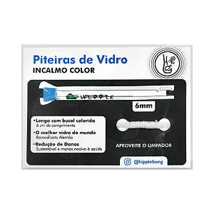 Card 1 Piteira Incalmo Flat + Hastes de Limpeza Hippie Bong