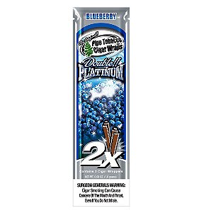 Blunt Wrap Double Platinum Blueberry - Pacote com 2