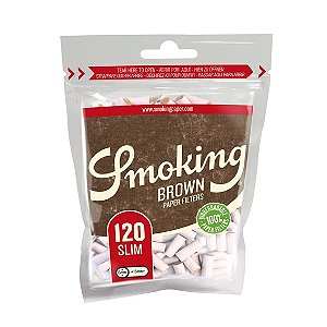 Filtro para Cigarro Smoking Classic Brown Slim de 6mm (Pacote com 120)