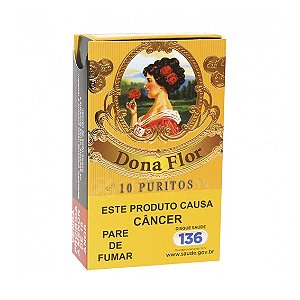 Charuto Dona Flor 10 Puritos - Petaca com 10