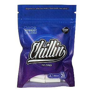 Piteira pronta para Cigarro Chillin Long Hollow Tips 6x20mm (Pacote com 50)