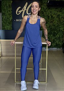 CONJUNTO FITNESS TRIO CALÇA AZUL ROYAL