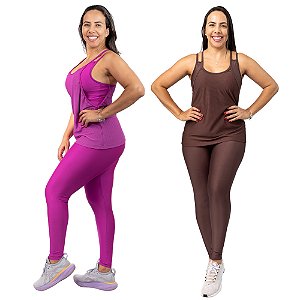 KIT 2 CONJUNTOS TRIO FITNESS