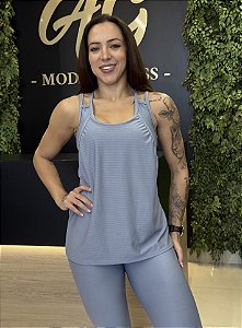 CONJUNTO FITNESS TRIO CALÇA AZUL SERENO