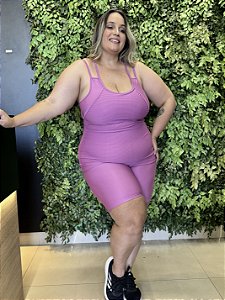 CONJUNTO FITNESS TRIO SHORT ROSA FLORATA