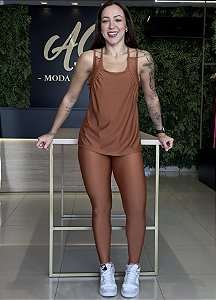 CONJUNTO FITNESS TRIO CALÇA MEL