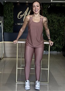 CONJUNTO FITNESS TRIO CALÇA CACAU