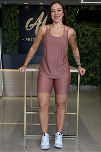 CONJUNTO FITNESS TRIO SHORT CACAU