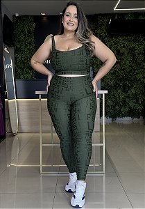 CONJUNTO FITNESS JACQUARD LETRADO