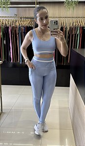 CONJUNTO FITNESS COMPRESSÃO AZUL SERENO