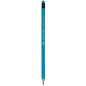 Lapis Grafite Preto Hb C/Borracha  Sextavado Neon Kaz