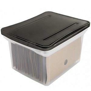 ARQUIVO PLASTICO LARGO C/TAMPA ORDENE